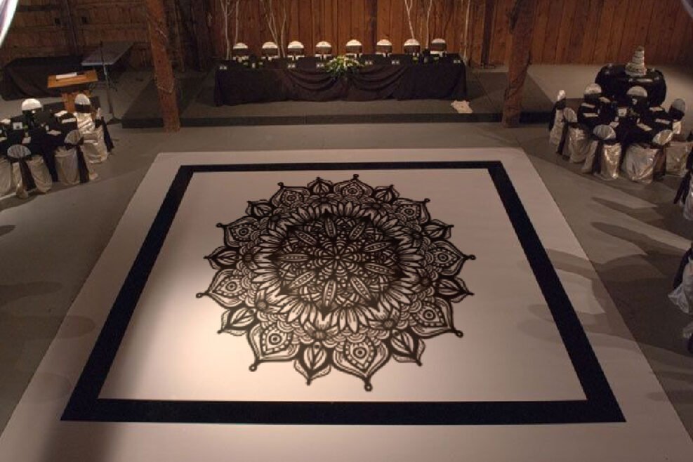 Elegant Custom Wedding Floor Wrap