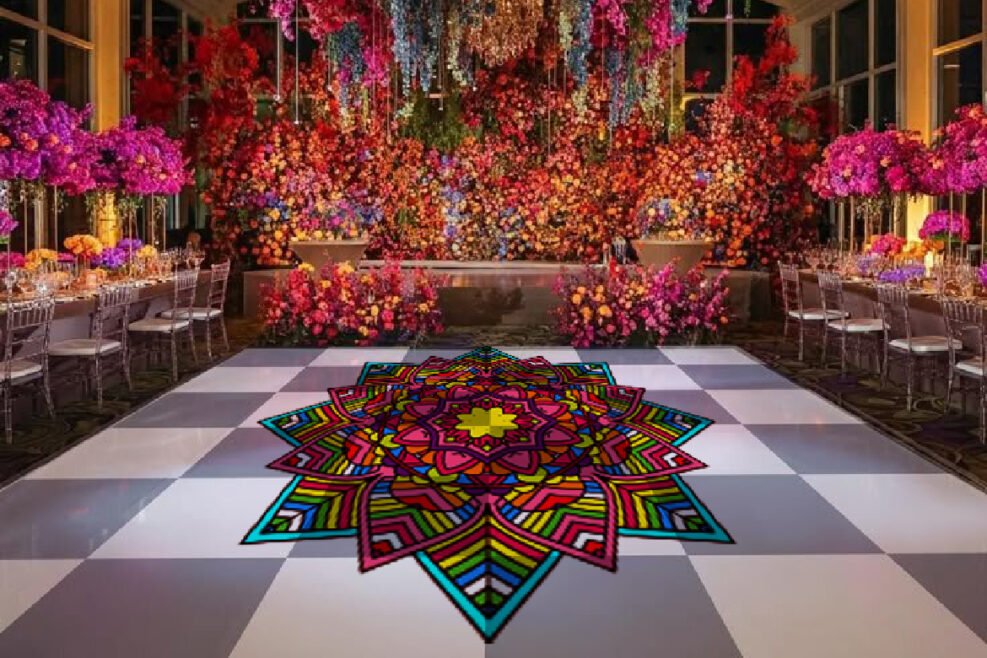 Modern Luxe Wedding Floor Wrap